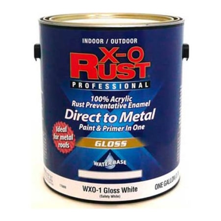 General Paint Rust Preventative Paint/Primer, Gloss, Water Base, Safety White, 1 gal 176809